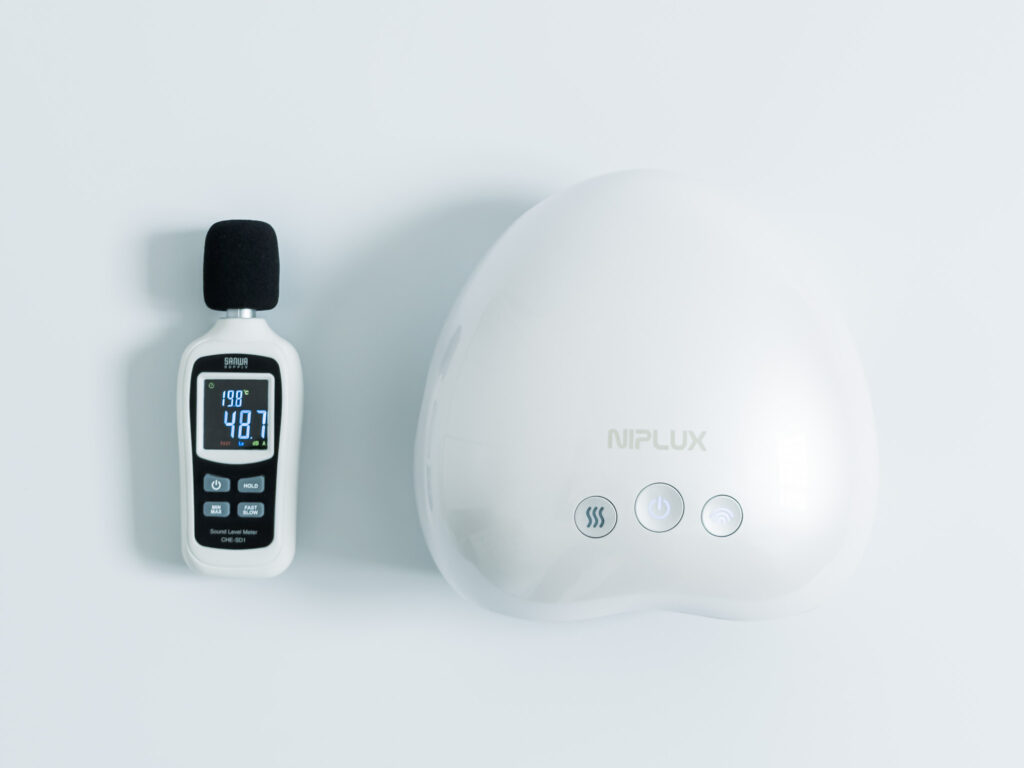 NIPLUX　HANDMOMI　動作音を測定