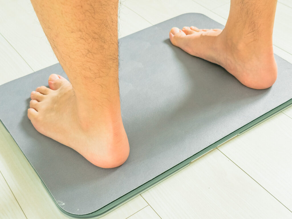 issin Smart Bath Matに乗っている様子